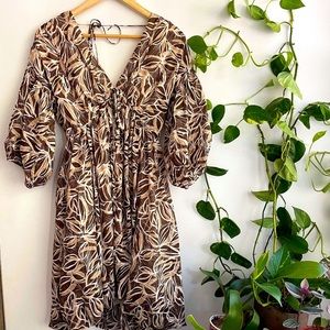 BOHO  printed cotton voile dress Sz M